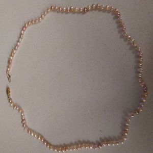 14k gold clasp fresh water pearl necklace